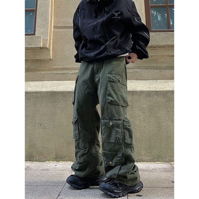 Men's Multi-Pocket Overalls Loose Casual Trousers
