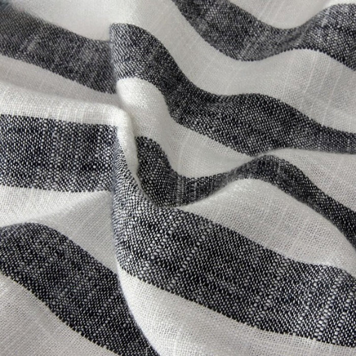 Linen High Waist Summer Cotton Pants With Stripes
