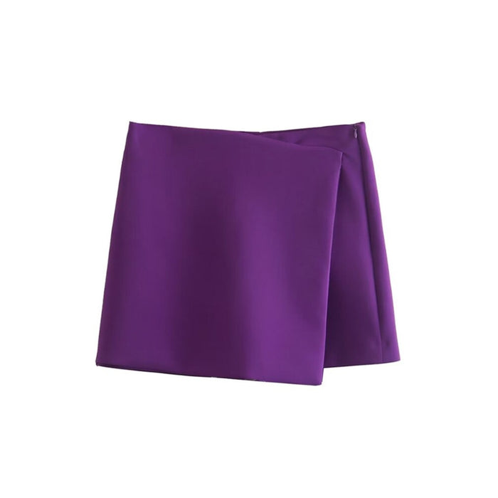 Asymmetrical High Waist Shorts Skirts