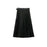 Leather Pleated Midi Skirt With Belt