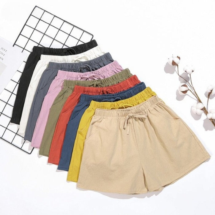 Cotton Linen Shorts For Women